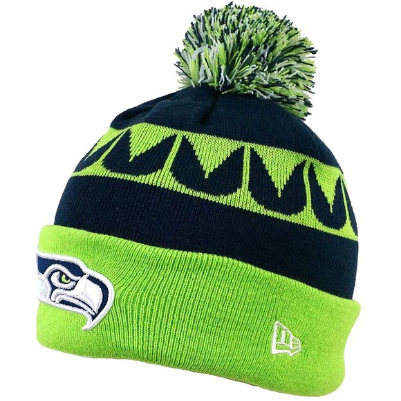 Seahawks Champions Sideline Fleece Pom Beanie NEW - Picture 2 of 6